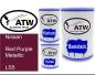Preview: Nissan, Red Purple Metallic, LS5: 500ml Lackdose + 500ml Klarlack + 250ml Härter - Set, von ATW Autoteile West.